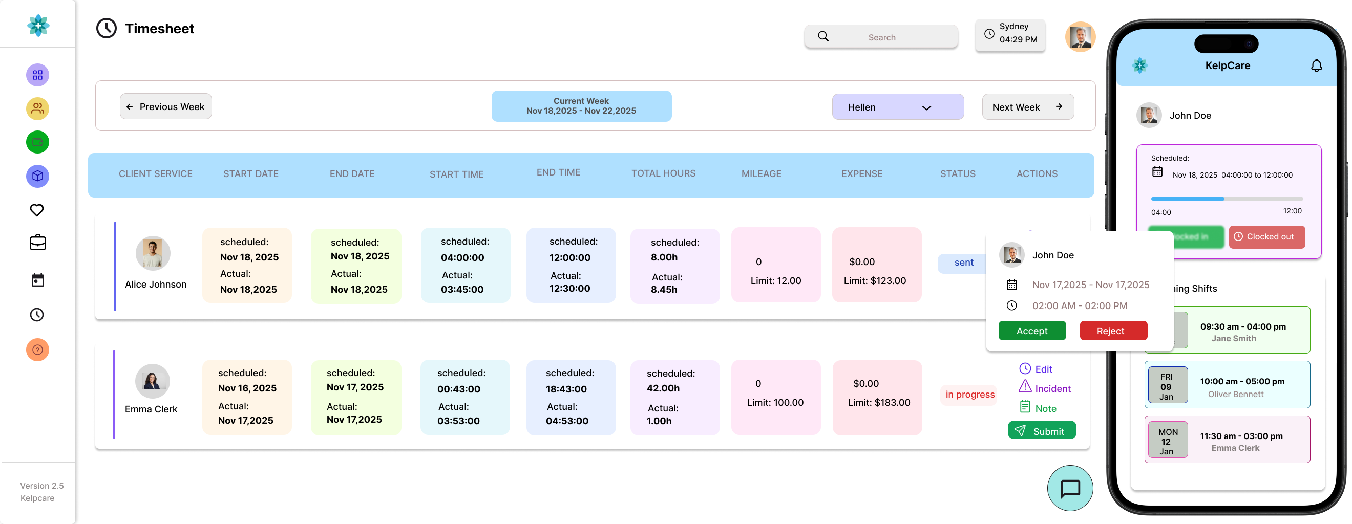 Smart Timesheet Dashboard