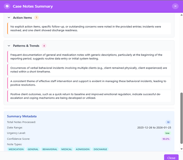 AI Casenote Progress Notes