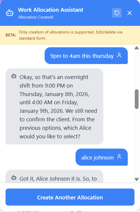 Requesting Shift Details