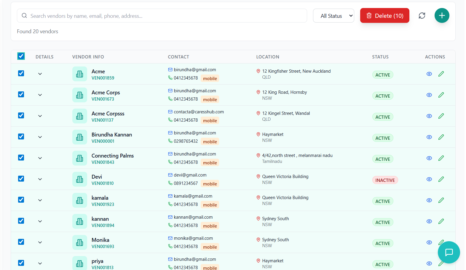 Dashboard Screenshot