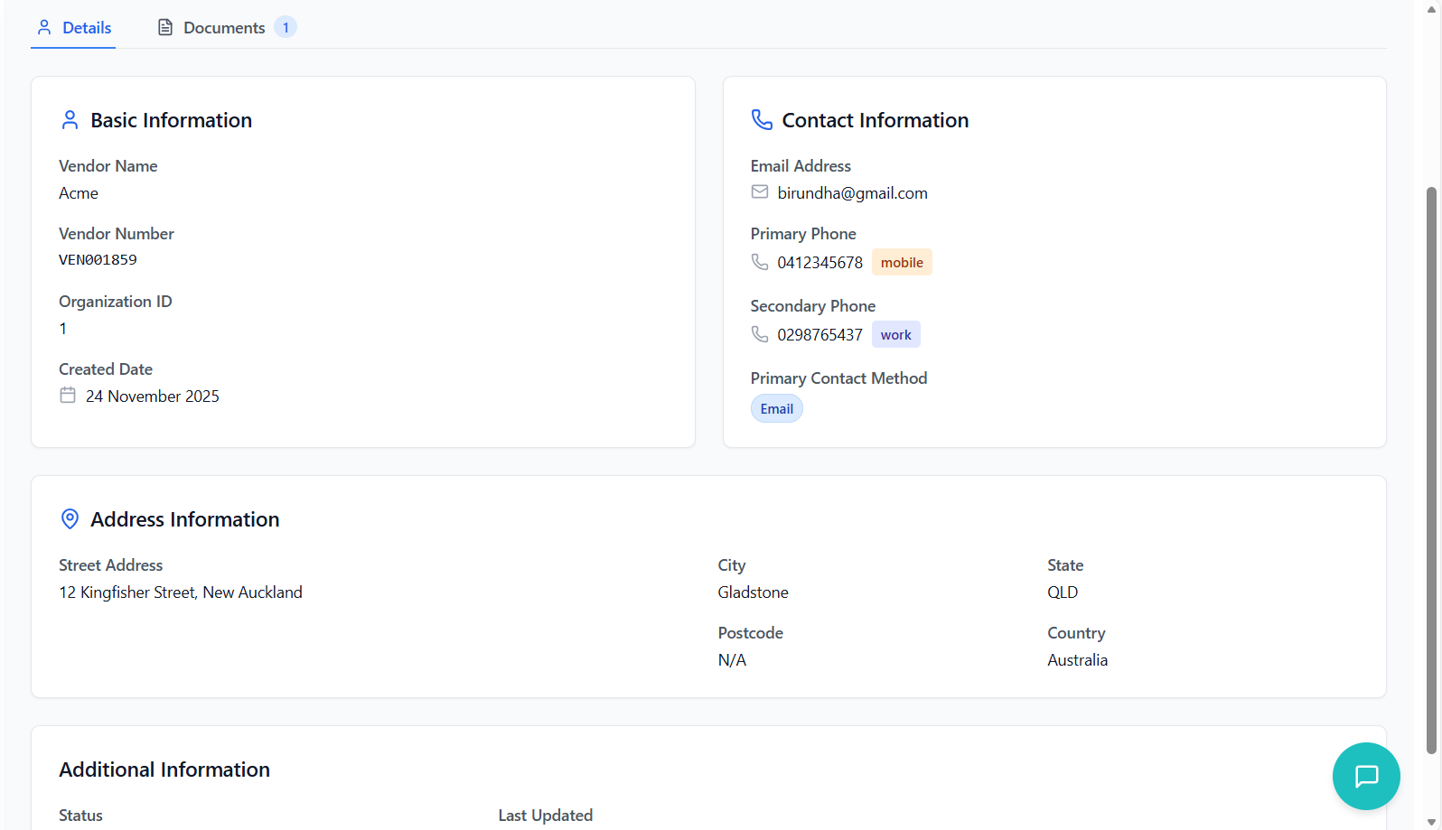 Dashboard Screenshot