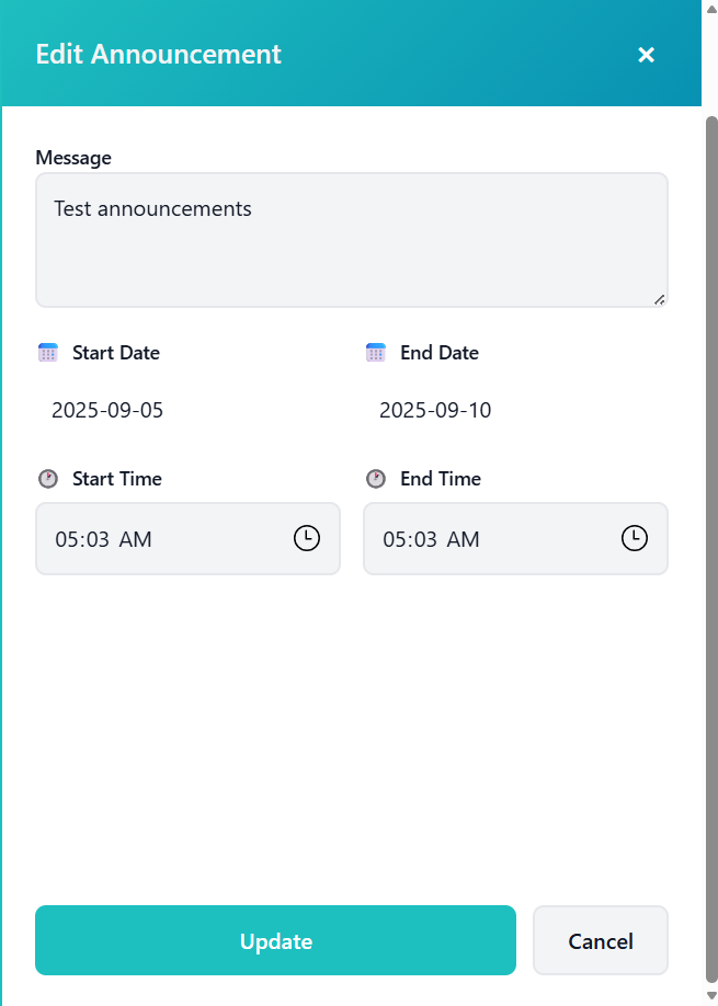 Dashboard Screenshot