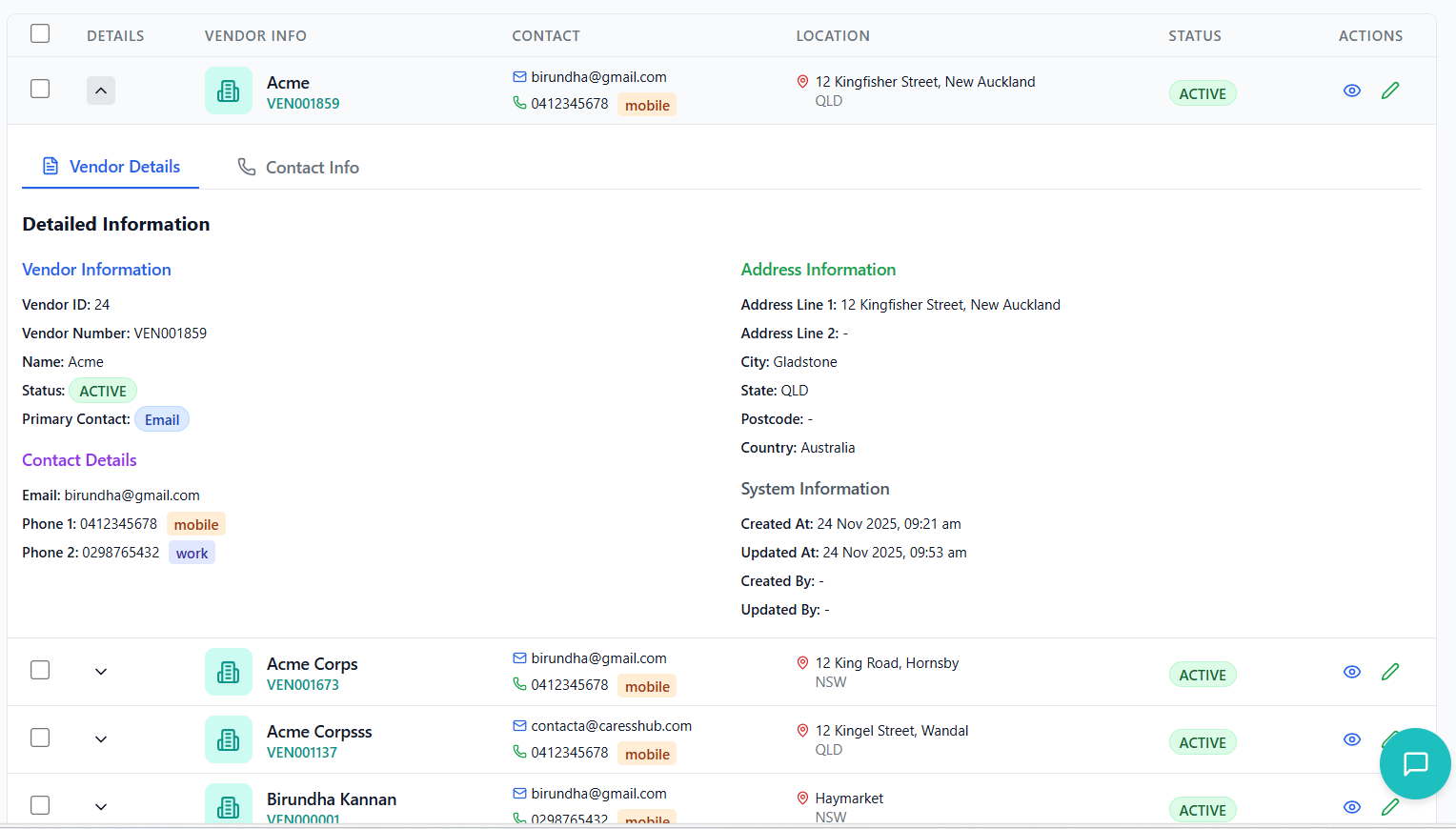 Dashboard Screenshot