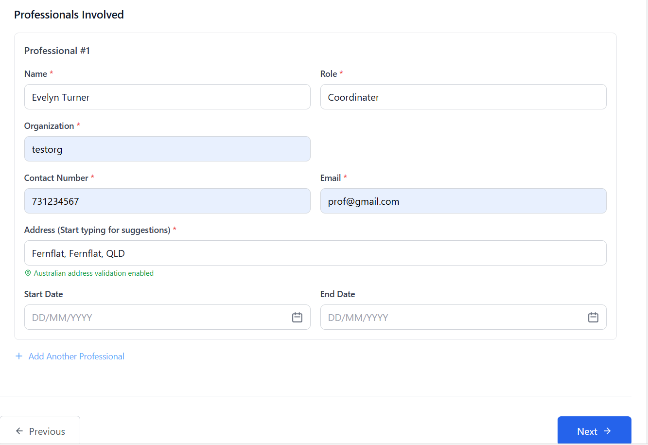 Dashboard Screenshot
