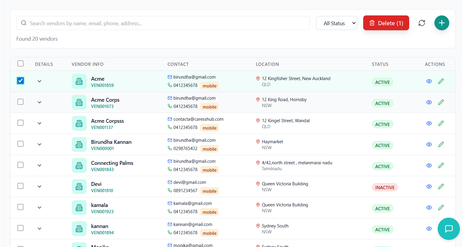 Dashboard Screenshot