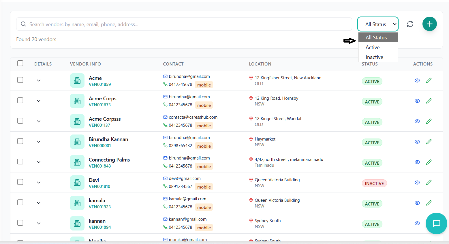 Dashboard Screenshot